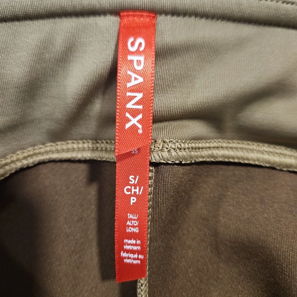 Spanx Faux‎ Suede Pants Size Small Camel Tan High Rise Slimming